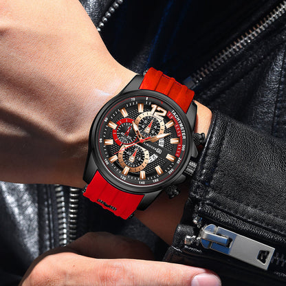 1pc Men'S Fashion Casual Quartz Watch, Silicone Strap, Date Display - Stylish Casual Wristwatch for Casual Attire, Casual Wristwatch | Sporty Watch Design | Quartz Movement, Thanksgiving, Christmas The Perfect Gift Reloj Para    Home Decor Supply | Online Retail | ShoreShopper.com