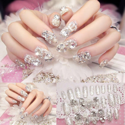 Nail Art Finished Crown Bow Knot Drill Fake Nail Patch    Home Decor Supply | Online Retail | ShoreShopper.com