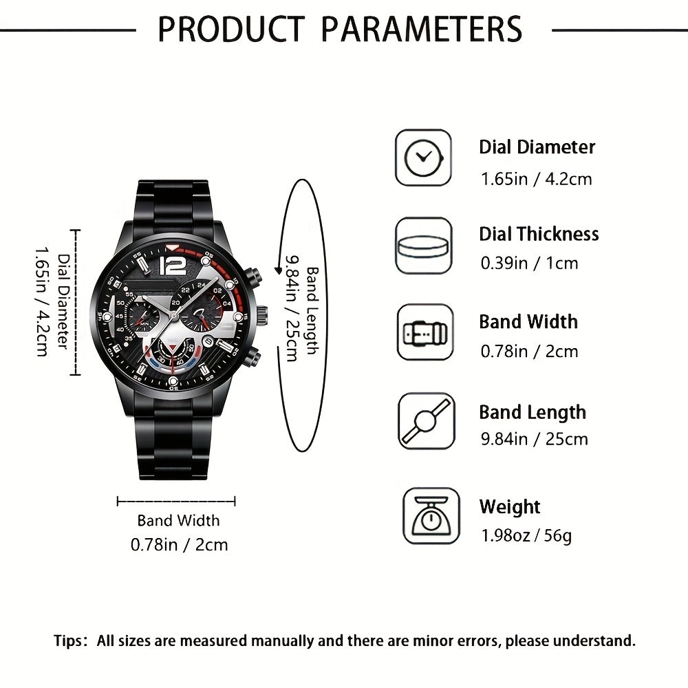 5pcs Men's Business Fashion High-End Elegant Versatile Watch Set Perfect Gift for Friends On Holidays And Birthdays Holiday Gifts Birthday Presents Elegant Design Sophisticated Timepiece Premium Materials Watch Set for Men Wr    Home Decor Supply | Online Retail | ShoreShopper.com