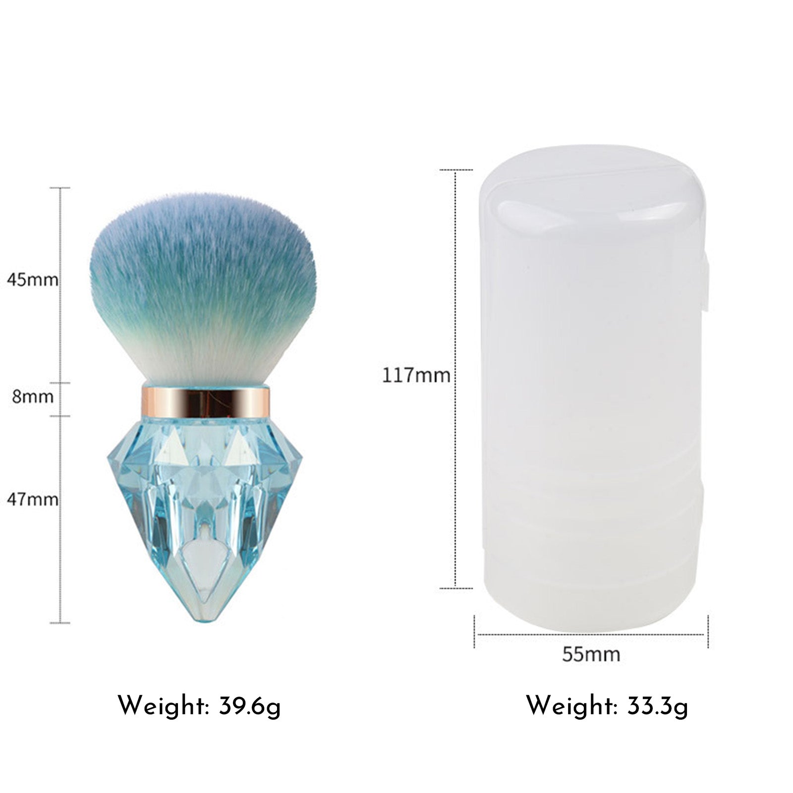 Large Portable Diamond Nail & Makeup Dust Brush For Powder, Nail Art, Cosmetics    Home Decor Supply | Online Retail | ShoreShopper.com