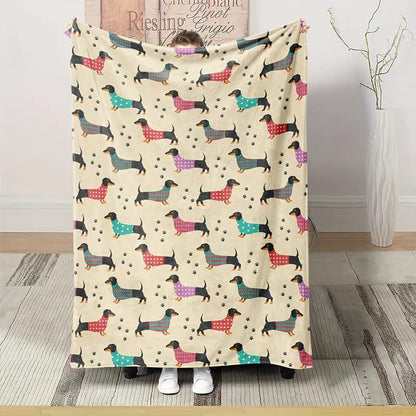Dachshund Blanket Flannel Square Cover Blanket    Home Decor Supply | Online Retail | ShoreShopper.com