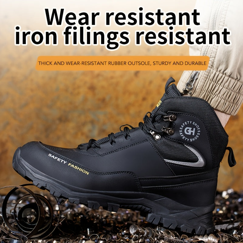 Men's Heavy-Duty High-Quality Work Boots with Steel Toe - All-Terrain Traction Rubber Sole, Cushioned Insole and Arch Support - Four-Season Construction, Industrial, Farm and Outdoor Boots - Ideal for Construction, Warehousin    Home Decor Supply | Online Retail | ShoreShopper.com