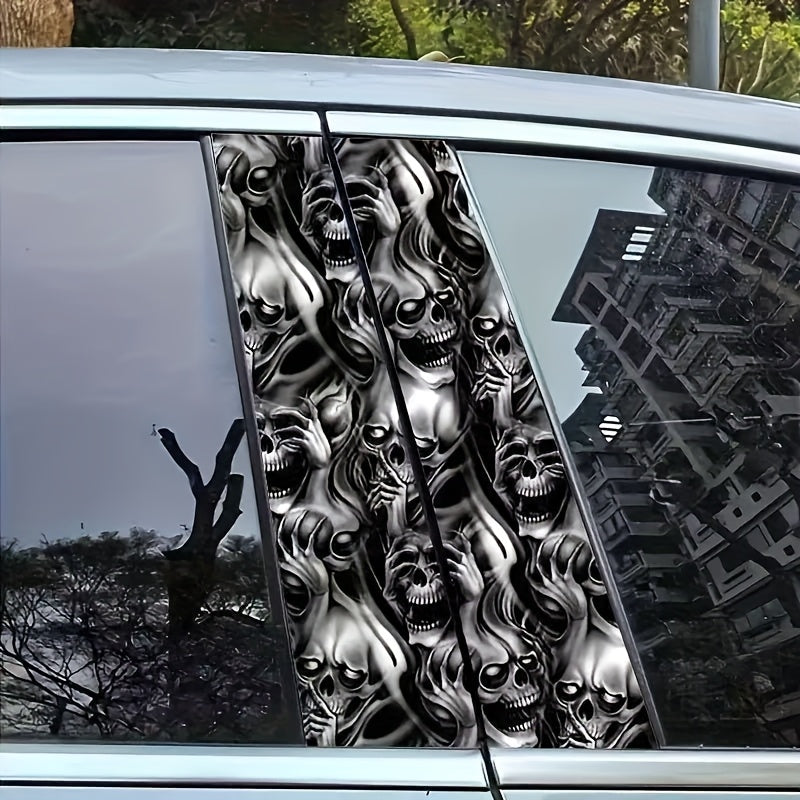 Skull Decal Sticker 11.81in X 59.84in (30x152cm) 3D Wall Art Gothic-Halloween-Motorcycle Decor Waterproof Self-Adhesive Removable Vinyl Cyberpunk Grunge Style for Walls, Vehicles, Windows    Home Decor Supply | Online Retail | ShoreShopper.com