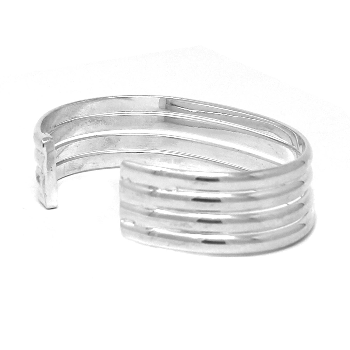 Alpaca Silver Overlay Cuff Bracelet - Four Bar Design    Home Decor Supply | Online Retail | ShoreShopper.com