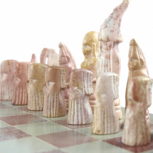 Hand Carved Soapstone Maasai Chess Set - 14" Board - Smolart    Home Decor Supply | Online Retail | ShoreShopper.com