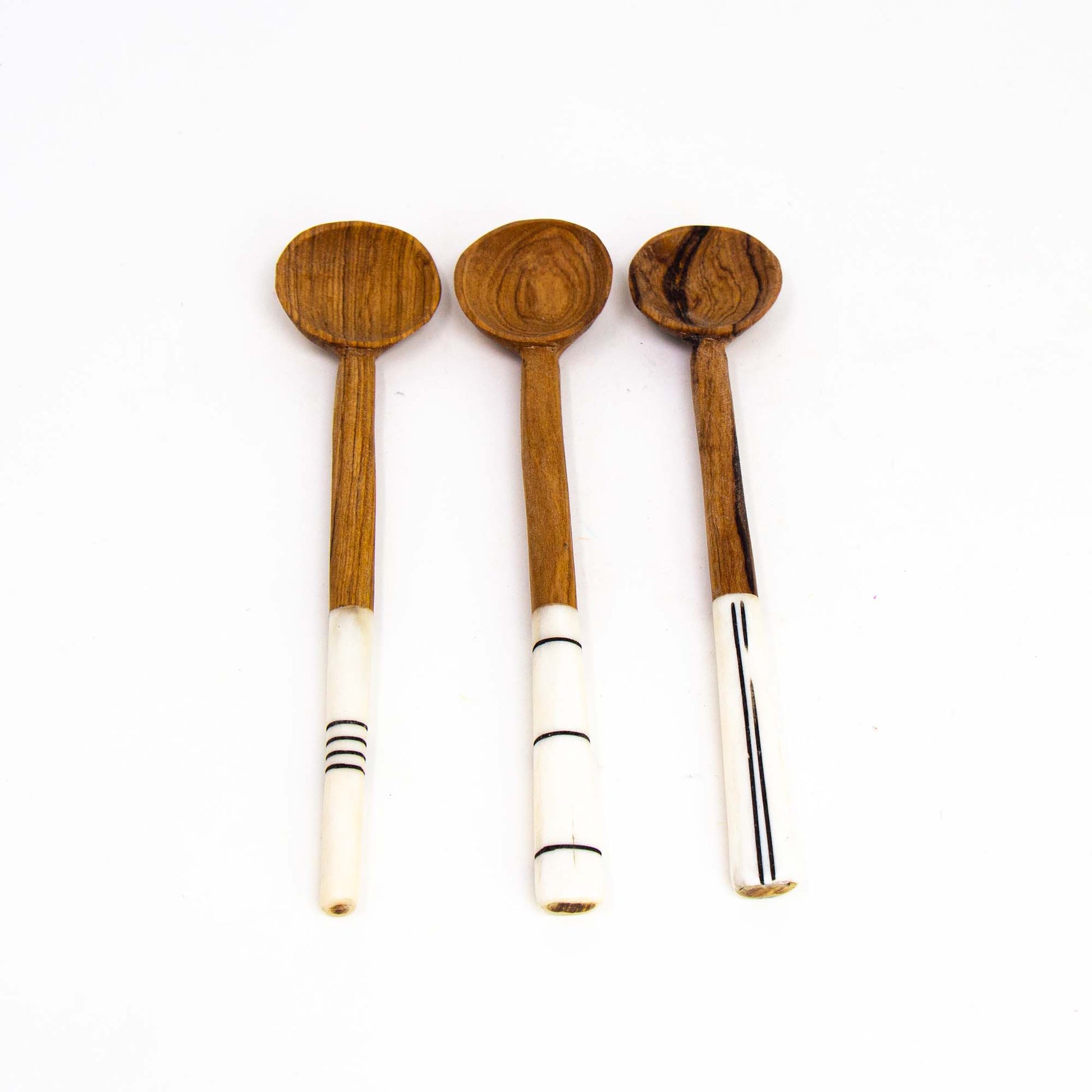 Simple Batik Olive Wood Spoon Set of 3    Home Decor Supply | Online Retail | ShoreShopper.com