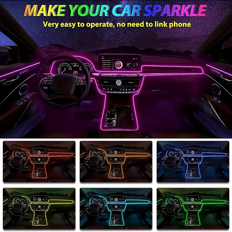 3m Interior Automotive Neon (center Console + Dashboard) with Matching Armrest Storage Box, RGB LED Light Strips for Environmental Application Control    Home Decor Supply | Online Retail | ShoreShopper.com
