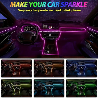 3m Interior Automotive Neon (center Console + Dashboard) with Matching Armrest Storage Box, RGB LED Light Strips for Environmental Application Control    Home Decor Supply | Online Retail | ShoreShopper.com