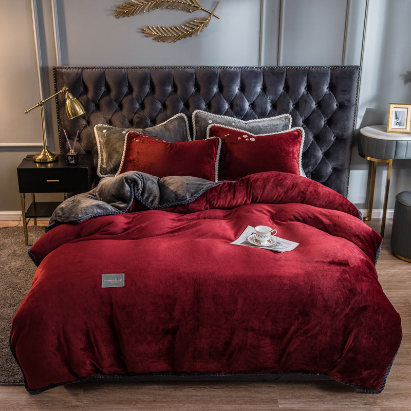 Single Piece Of Velvet Milk Velvet Solid Color Quilt Cover    Home Decor Supply | Online Retail | ShoreShopper.com