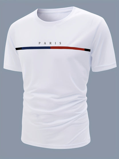 Men's  Paris Short-Sleeve Crew Neck Fitted T-Shirts    Home Decor Supply | Online Retail | ShoreShopper.com