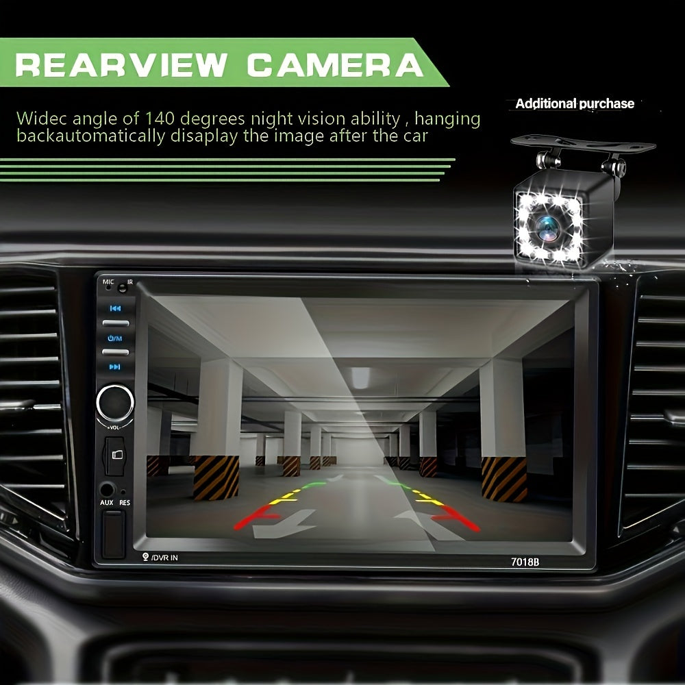 CAMECHO 1pc Double Din EQ Car Stereo Featuring a 7" LCD Display, Equipped with Wireless FM, MP5 Player, USB/SD/AUX Inputs, And Mirror Link Functionality, Ideal As Christmas And Black Friday Gifts, Without Battery    Home Decor Supply | Online Retail | ShoreShopper.com