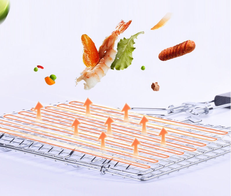 Detachable Grill Net Foldable Grill Square Grilled Vegetable Basket Grilled Fish    Home Decor Supply | Online Retail | ShoreShopper.com