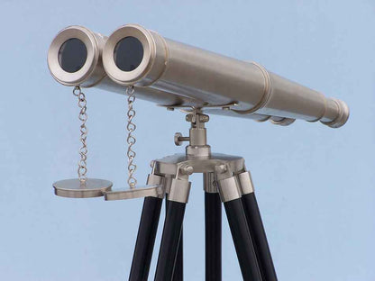 Floor Standing Admiral's Brushed Nickel Binoculars 62""    Home Decor Supply | Online Retail | ShoreShopper.com