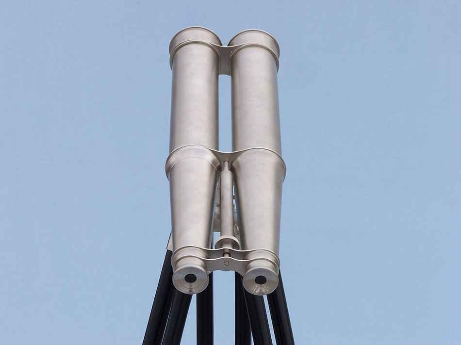 Floor Standing Admiral's Brushed Nickel Binoculars 62""    Home Decor Supply | Online Retail | ShoreShopper.com