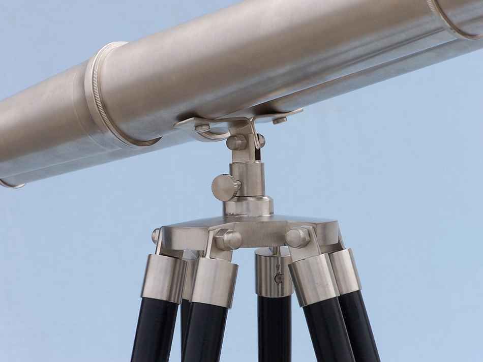 Floor Standing Admiral's Brushed Nickel Binoculars 62""    Home Decor Supply | Online Retail | ShoreShopper.com