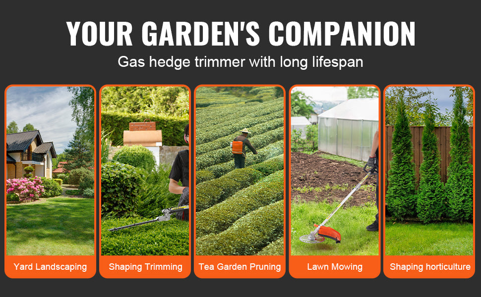 SucceBuy 33CC 6-in-1Multi-Functional Trimming Tools Gas Hedge Trimmer Weed Eater String TrimmerBrush Cutter Pole Saw Chainsaw    Home Decor Supply | Online Retail | ShoreShopper.com