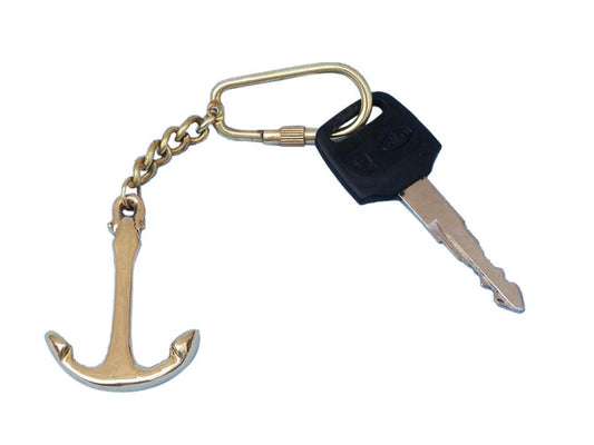 Brass Anchor Key Chain 5""    Home Decor Supply | Online Retail | ShoreShopper.com