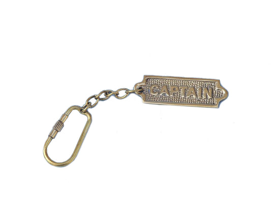 Solid Brass Captain's Sign Keyring 5""    Home Decor Supply | Online Retail | ShoreShopper.com