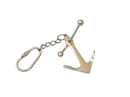 Solid Brass Admiralty Pattern Anchor w/Stock Key Chain 6""    Home Decor Supply | Online Retail | ShoreShopper.com