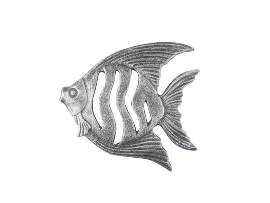 Rustic Silver Cast Iron Angel Fish Kitchen Trivet 7""    Home Decor Supply | Online Retail | ShoreShopper.com