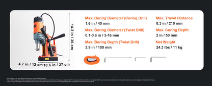 SucceBuy 1300W 1400W 2" Electric Drilling Machine Magnetic Drill Press Boring Diameter Power Drill 810 PRM Drill    Home Decor Supply | Online Retail | ShoreShopper.com
