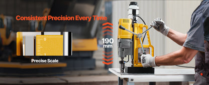 SucceBuy Magnetic Drill Boring Diameter Portable Electric Mag Drill Press Drilling Machine Metal Surface Industrial Improvement - ShoreCo.Shop