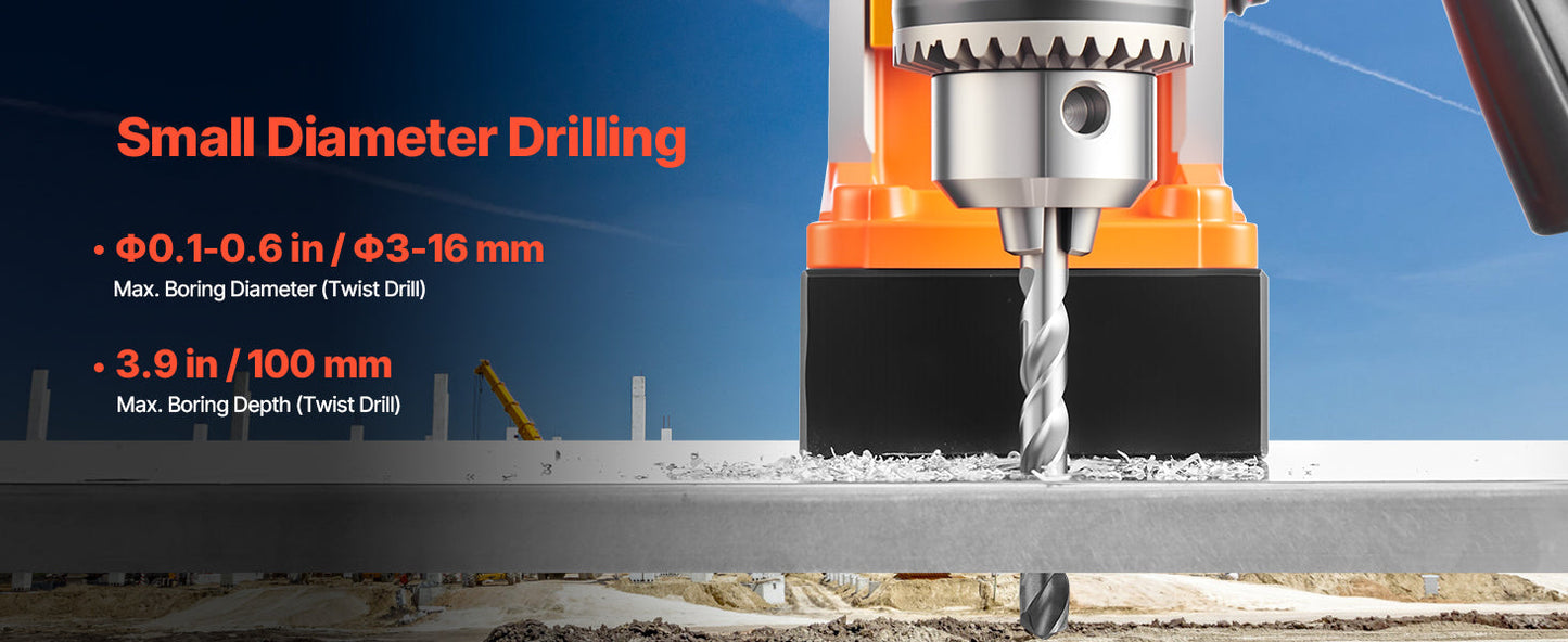 SucceBuy 11PCs Magnetic Drill Motor 1.6 in 1450W Boring Diameter 850RPM Speed 2810 lbf Portable Electric Mag Drill Press    Home Decor Supply | Online Retail | ShoreShopper.com