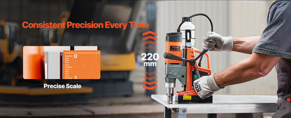 SucceBuy 11PCs Magnetic Drill Motor 1.6 in 1450W Boring Diameter 850RPM Speed 2810 lbf Portable Electric Mag Drill Press    Home Decor Supply | Online Retail | ShoreShopper.com