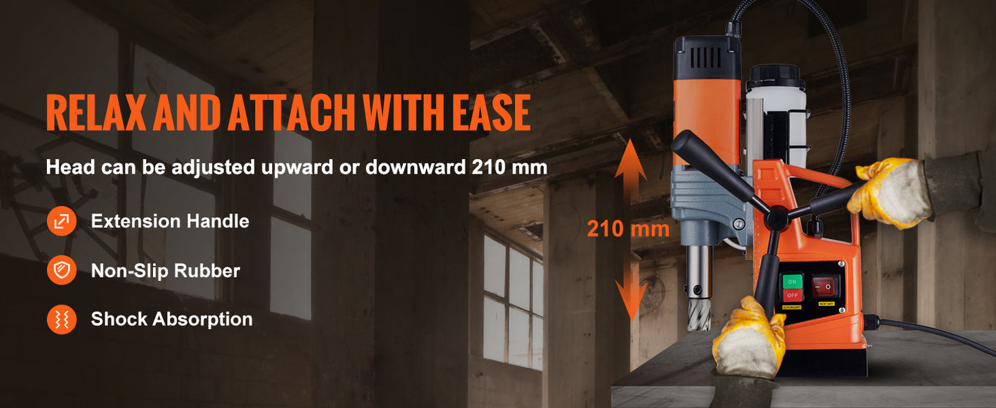 SucceBuy 1300W 1400W 2" Electric Drilling Machine Magnetic Drill Press Boring Diameter Power Drill 810 PRM Drill    Home Decor Supply | Online Retail | ShoreShopper.com