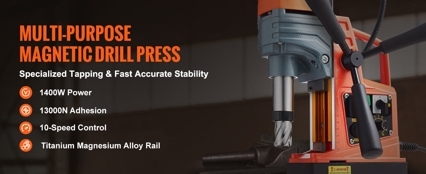 SucceBuy 1300W 1400W 2" Electric Drilling Machine Magnetic Drill Press Boring Diameter Power Drill 810 PRM Drill    Home Decor Supply | Online Retail | ShoreShopper.com
