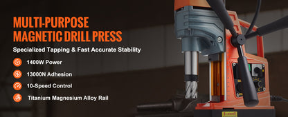 SucceBuy 1300W 1400W 2" Electric Drilling Machine Magnetic Drill Press Boring Diameter Power Drill 810 PRM Drill    Home Decor Supply | Online Retail | ShoreShopper.com