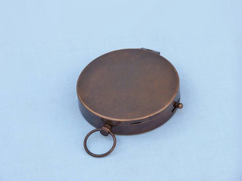 Bronzed Gentlemen's Compass With Rosewood Box 4""    Home Decor Supply | Online Retail | ShoreShopper.com