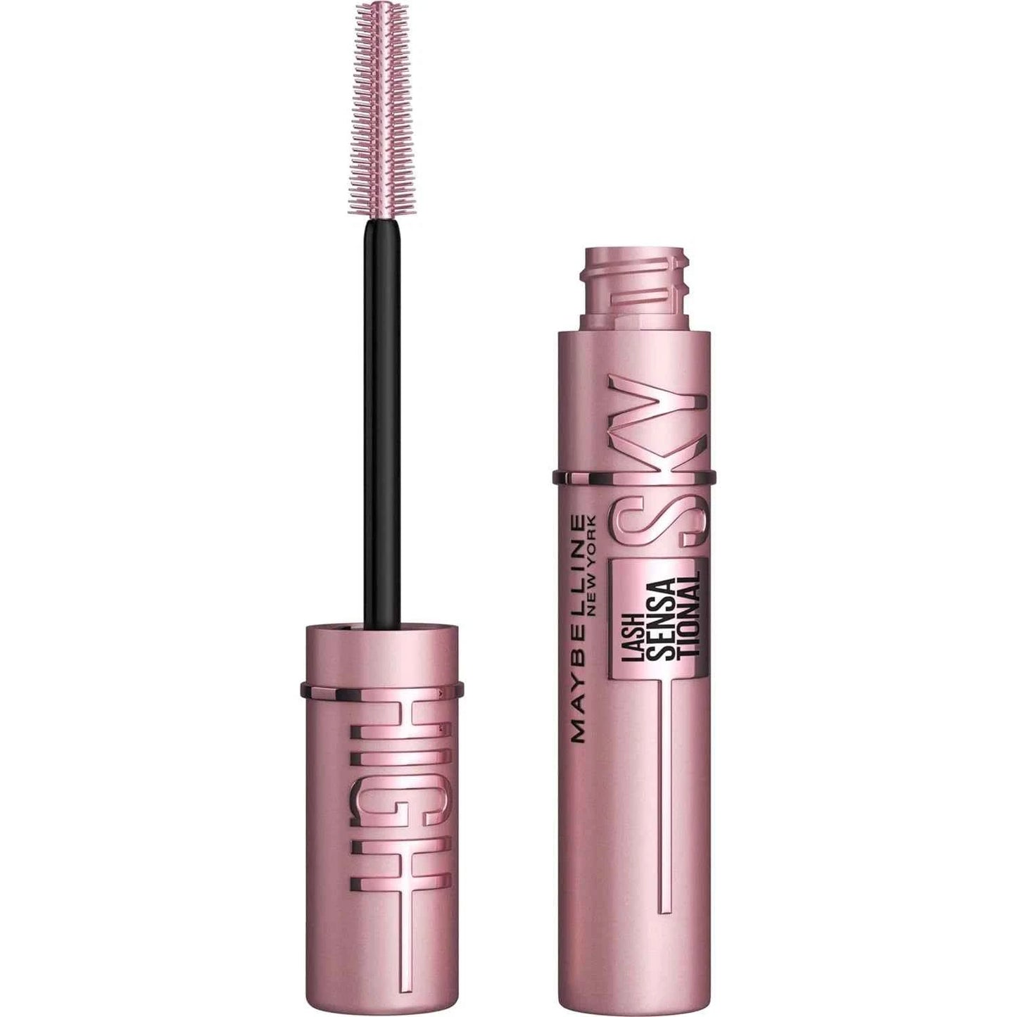 Maybelline Lash Sensational Sky High Washable Mascara Makeup, Volumizing, Lengthening, Defining, Curling, Multiplying, Buildable Formula, Blackest Black