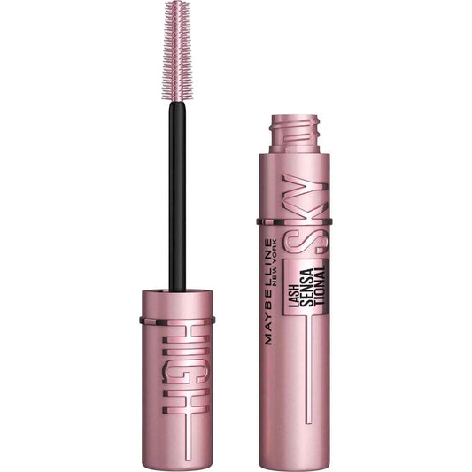 Maybelline Lash Sensational Sky High Washable Mascara Makeup, Volumizing, Lengthening, Defining, Curling, Multiplying, Buildable Formula, Blackest Black