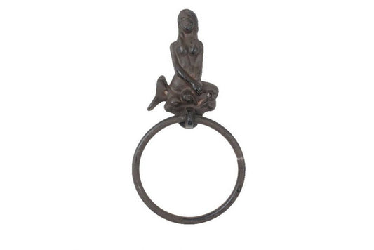 Cast Iron Mermaid Towel Holder 8.5""    Home Decor Supply | Online Retail | ShoreShopper.com