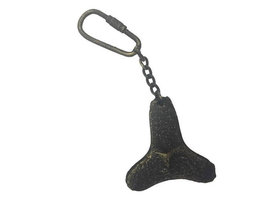 Antique Gold Cast Iron Propeller Key Chain 5""    Home Decor Supply | Online Retail | ShoreShopper.com