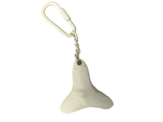 Antique White Cast Iron Propeller Key Chain 5""    Home Decor Supply | Online Retail | ShoreShopper.com