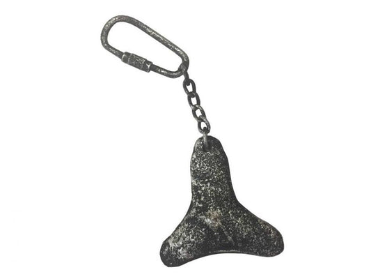 Antique Silver Cast Iron Propeller Key Chain 5""    Home Decor Supply | Online Retail | ShoreShopper.com