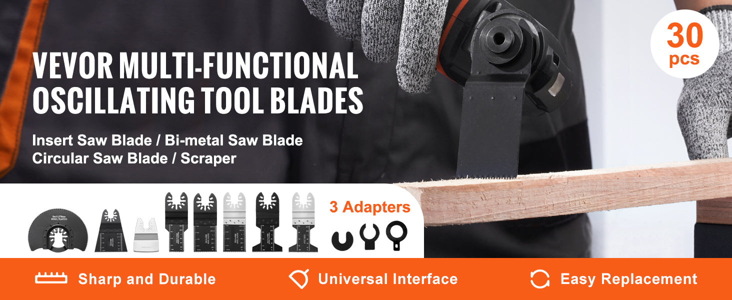 SucceBuy 30PCS Multi Tool Blades Kits Universal Release Oscillating Multi-Function Renovator Saw Blades for Dewalt Craftsman - ShoreCo.Shop