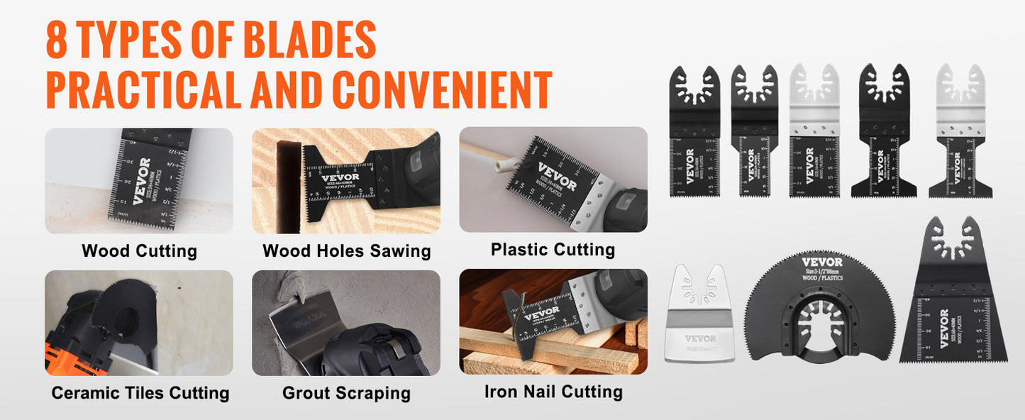 SucceBuy 30PCS Multi Tool Blades Kits Universal Release Oscillating Multi-Function Renovator Saw Blades for Dewalt Craftsman - ShoreCo.Shop