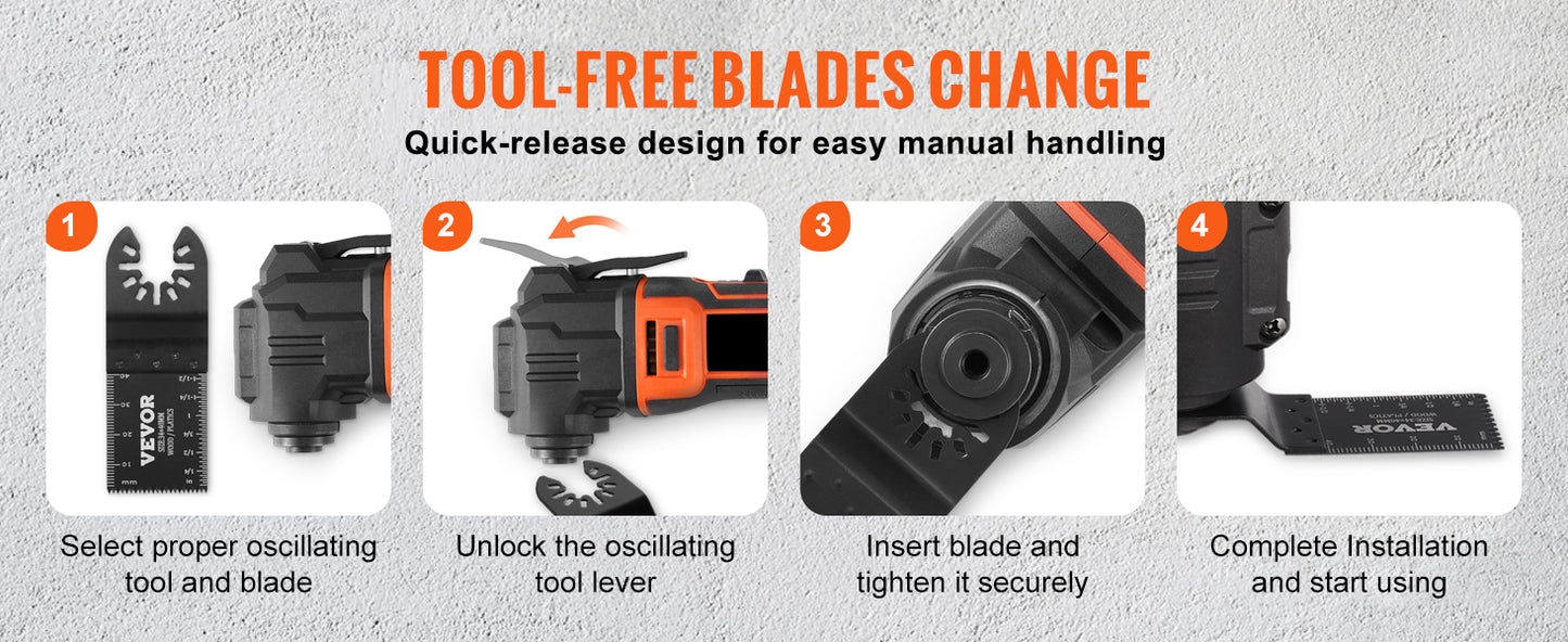 SucceBuy 30PCS Multi Tool Blades Kits Universal Release Oscillating Multi-Function Renovator Saw Blades for Dewalt Craftsman - ShoreCo.Shop