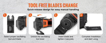 SucceBuy 30PCS Multi Tool Blades Kits Universal Release Oscillating Multi-Function Renovator Saw Blades for Dewalt Craftsman - ShoreCo.Shop