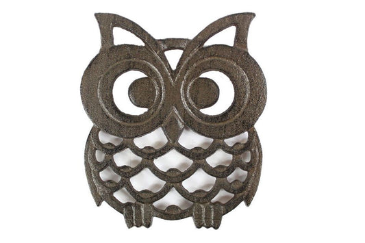 Cast Iron Owl Trivet 8""    Home Decor Supply | Online Retail | ShoreShopper.com