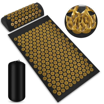 Acupressure Massage Mat Set w/ Pillow Brown - ShoreCo.Shop