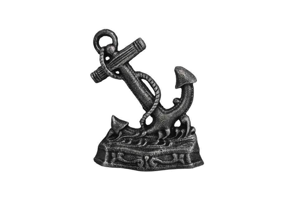 Antique Silver Cast Iron Anchor Door Stopper 8""    Home Decor Supply | Online Retail | ShoreShopper.com