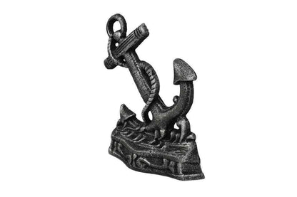 Antique Silver Cast Iron Anchor Door Stopper 8""    Home Decor Supply | Online Retail | ShoreShopper.com