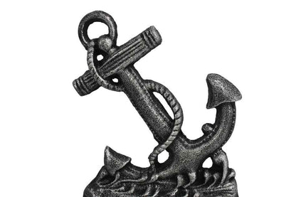 Antique Silver Cast Iron Anchor Door Stopper 8""    Home Decor Supply | Online Retail | ShoreShopper.com