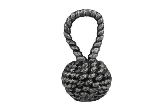 Antique Silver Cast Iron Sailors Knot Door Stopper 10""    Home Decor Supply | Online Retail | ShoreShopper.com