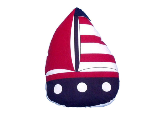 Patriotic Red with Red Stripes Sailboat Door Stopper 10""    Home Decor Supply | Online Retail | ShoreShopper.com