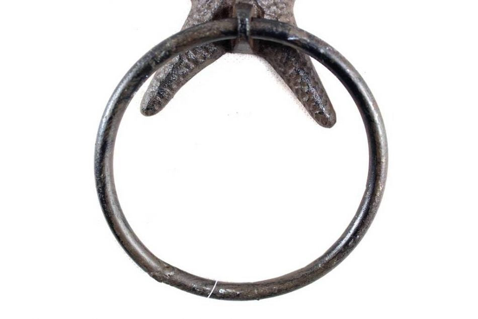 Cast Iron Starfish Towel Holder 8.5""    Home Decor Supply | Online Retail | ShoreShopper.com